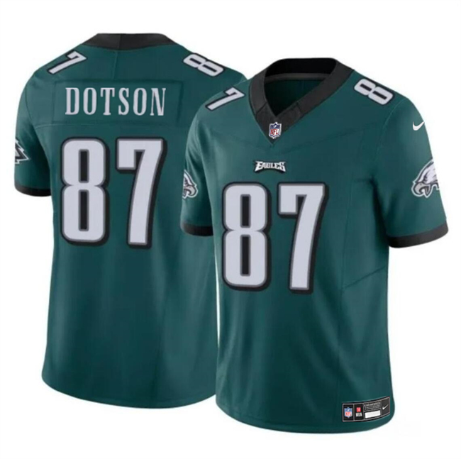 Men's Philadelphia Eagles #87 Jahan Dotson Green F.U.S.E Vapor Untouchable Limited Football Stitched Jersey